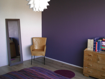 Diep paars op de muur: kleuridee voor in de slaapkamer